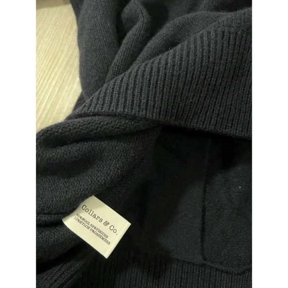Collars & Co Napoli Cardigan Sweater Men's 3XL Navy Blue Wool CashmereNWT